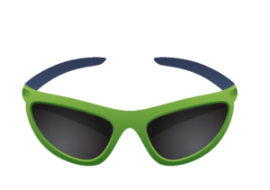 3D Animated Green Sunglasses PNG
