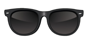 Black Animated Sunglasses PNG