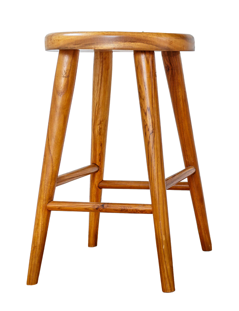 Wooden Stool Table PNG