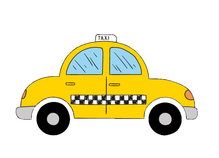 Taxi Drawing PNG