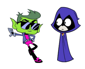 Teen Titans Go Beast Boy and Raven PNG