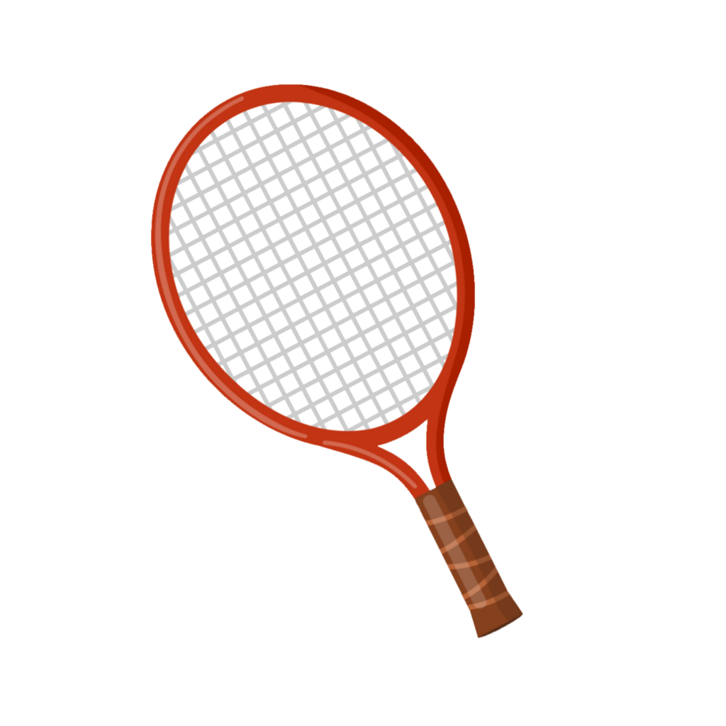 Red Tennis Racket Clipart PNG