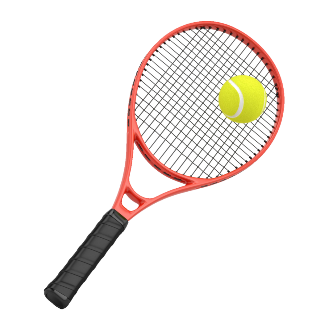 Animated Tennis Racket and Ball PNG