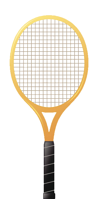 Golden Tennis Racket Clipart PNG