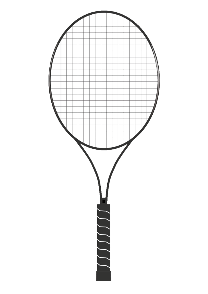 Tennis Racket Black vector Icon PNG