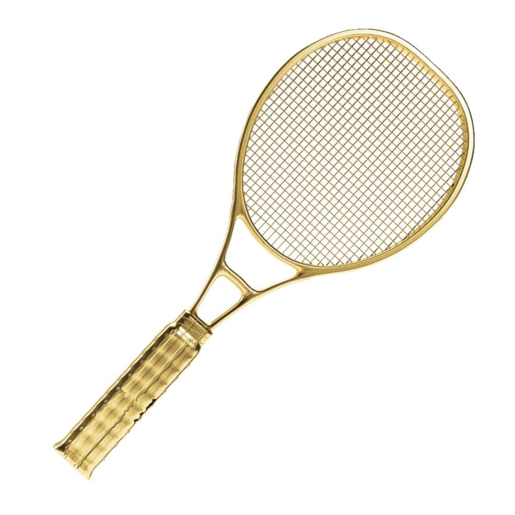 Golden Tennis Racket PNG