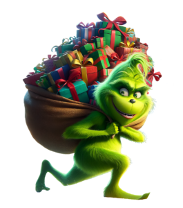 Ai-generated Grinch Stole Christmas PNG