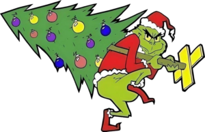 Grinch Stole Christmas Tree Clipart PNG