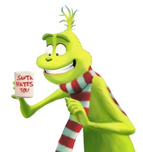 Grinch with Coffee Vector PNG