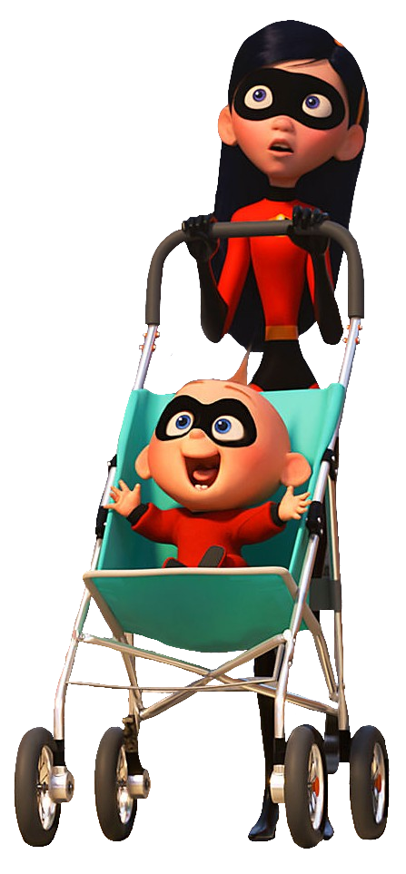 The Incredibles Violet Parr and Jack-Jack Par PNG