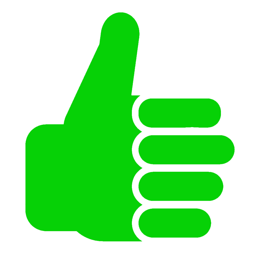Green Thumbs Up Icon Vector PNG