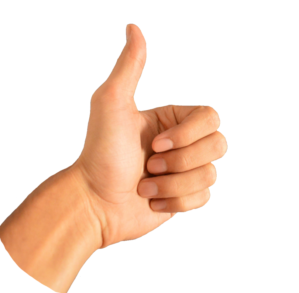 Transparent Thumbs Up Hand PNG