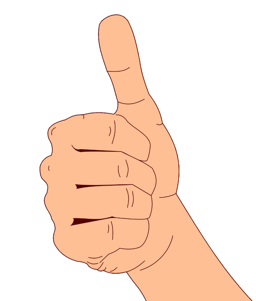 Thumbs Up Hand Drawing PNG