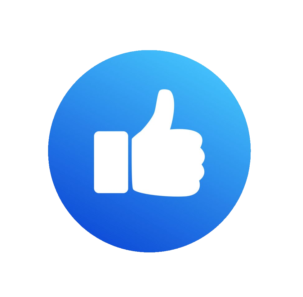 Blue Circle Thumbs Up Icon PNG