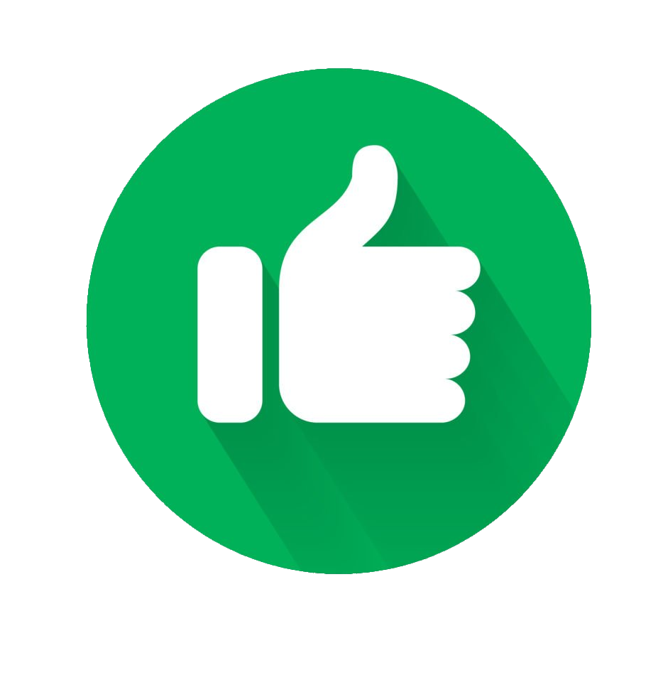 Green Circle Thumbs Up Icon PNG