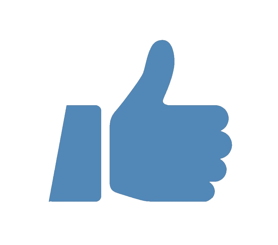 Blue Thumbs Up Logo icon PNG