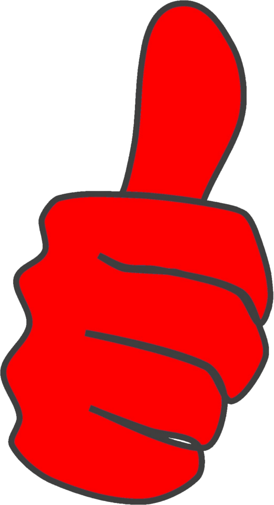Red Thumbs Up Clipart PNG