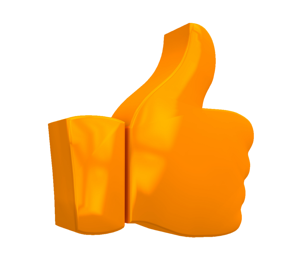 3D Thumbs Up Icon PNG