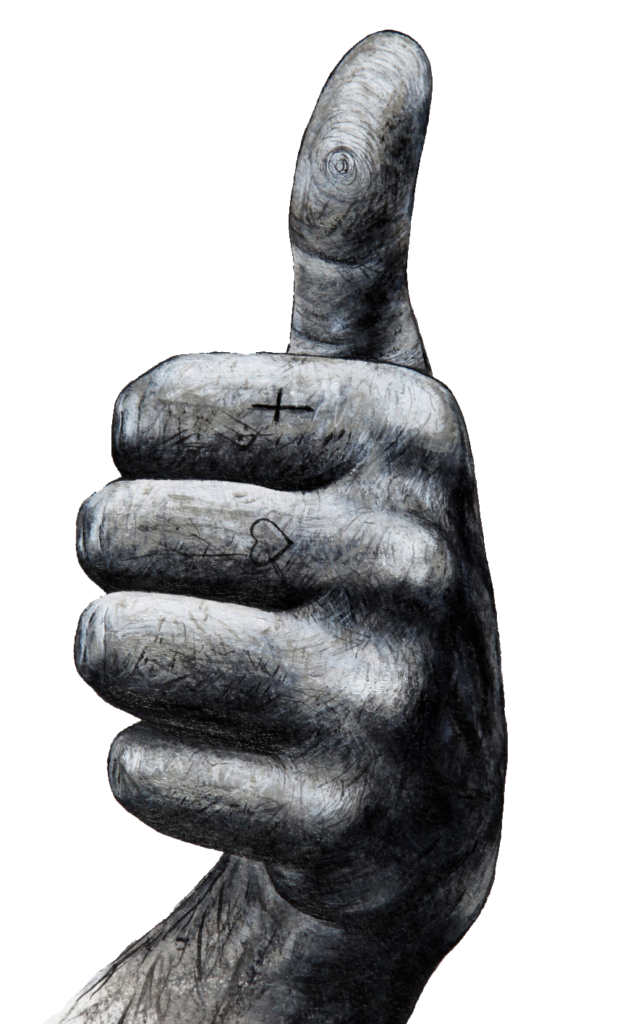 Thumbs Up Sketch Art PNG
