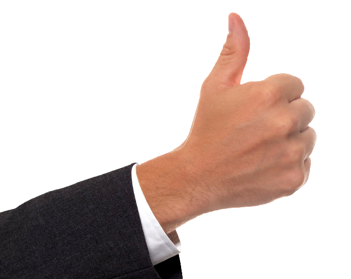 Transparent Thumbs Up Hand PNG