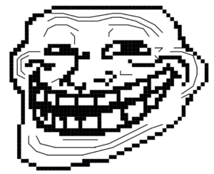 Pixel Troll Face PNG