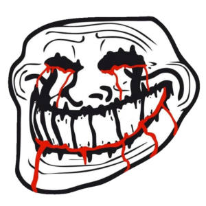 Troll Face Blood Crying PNG