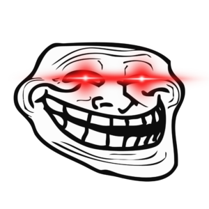 Red Eyes Troll Face PNG