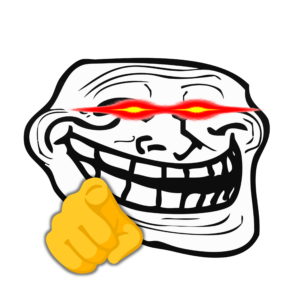 Red Eyes Troll Face PNG