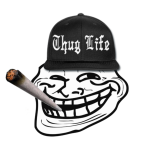 Thug Life Troll Face PNG