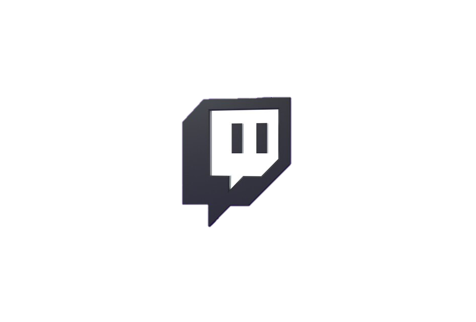 Twitch logo PNG transparent image download, size: 2400x988px