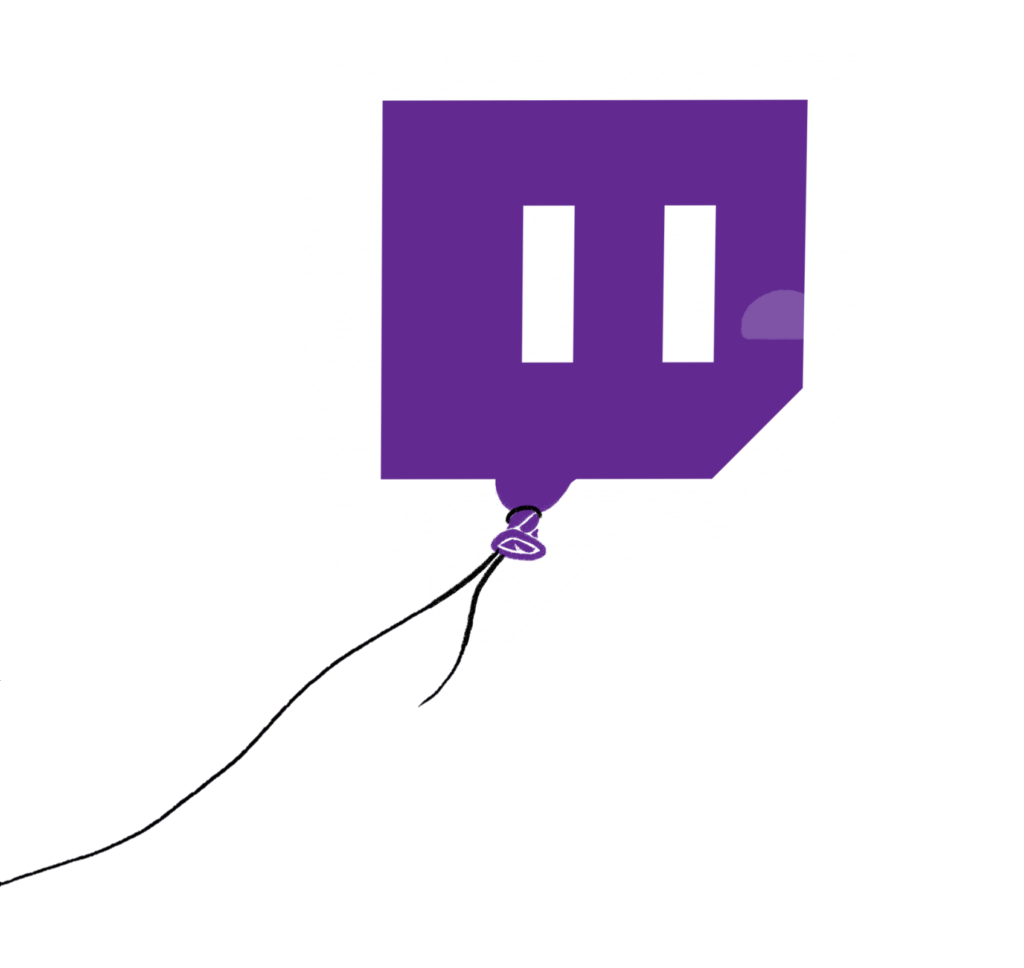 Twitch logo PNG transparent image download, size: 2000x1235px