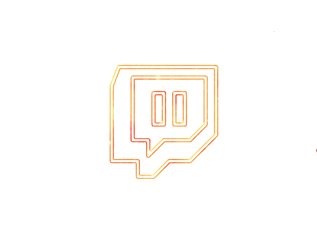 Orange Outline Twitch Logo Png