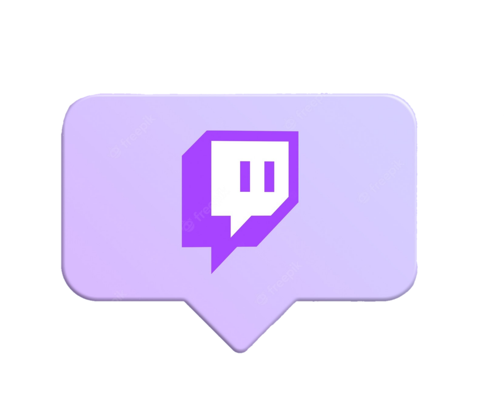 Twitch logo PNG transparent image download, size: 2400x988px