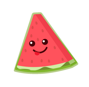 Kawaii Watermelon Slice Png