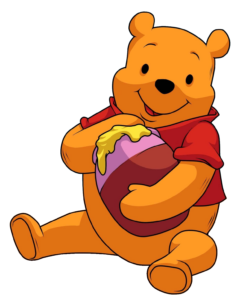 Winnie the Pooh with honey clipart Png