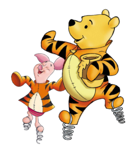 Winnie the Pooh Bear and Piglet Png