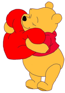 Winnie the Pooh Bear with Heart Drawing Png