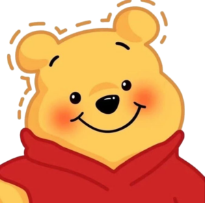 Cute Winnie the Pooh Bear face Png