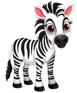 Zebra Cartoon Clipart PNG