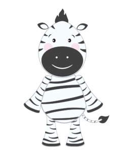 Cute Kawaii Zebra PNG